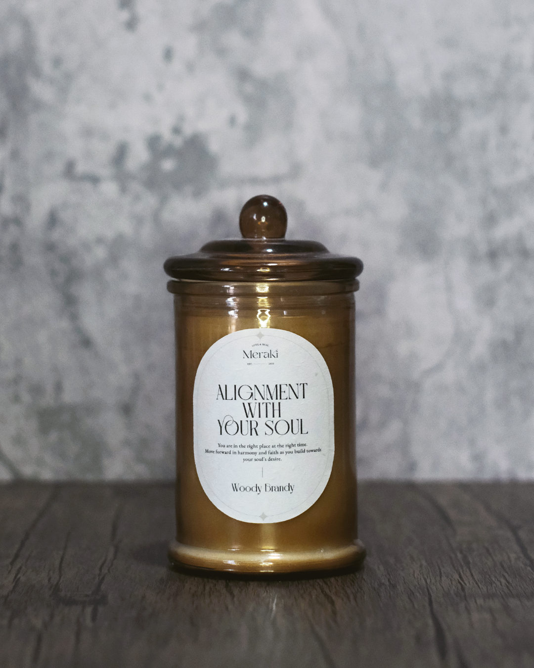 Angel Guidance Blessing Candle: Woody Brandy