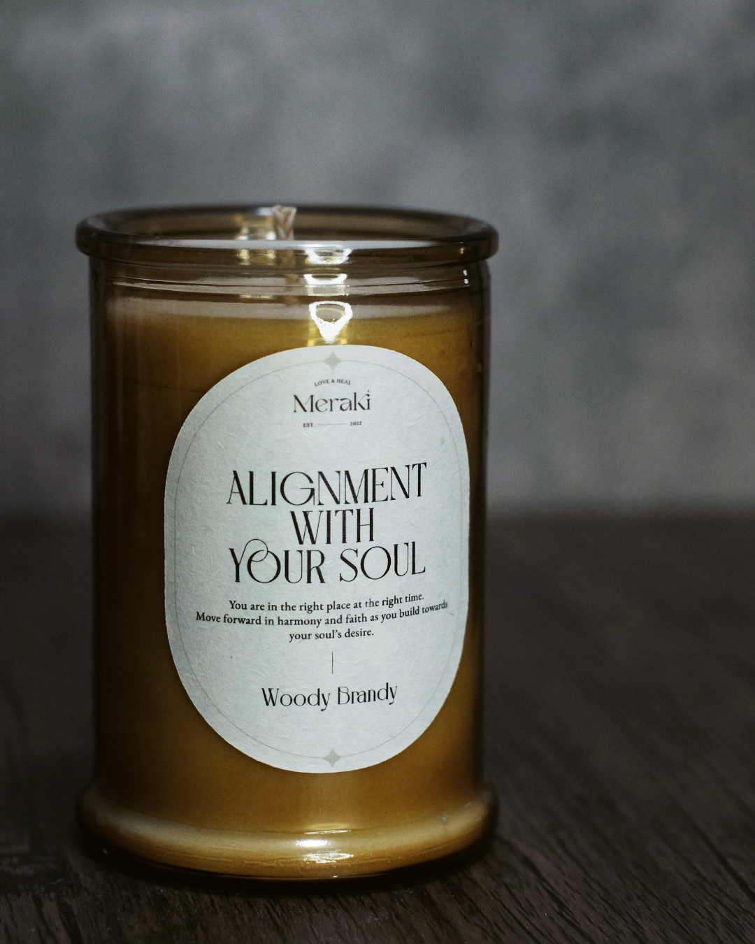 Angel Guidance Blessing Candle: Woody Brandy