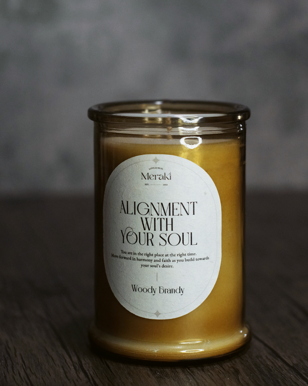 Angel Guidance Blessing Candle: Woody Brandy