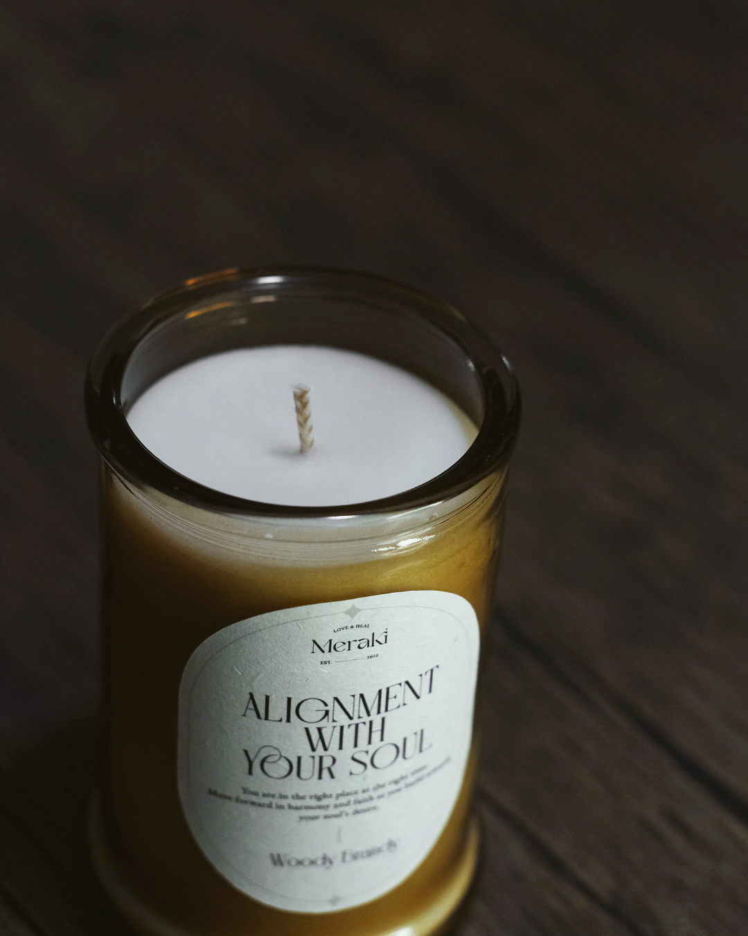 Angel Guidance Blessing Candle: Woody Brandy
