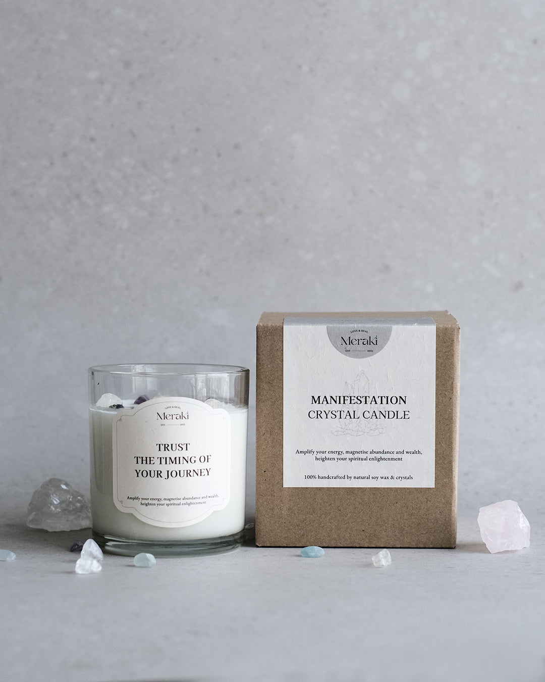 Manifestation Crystal Candle: Blessing Magic B