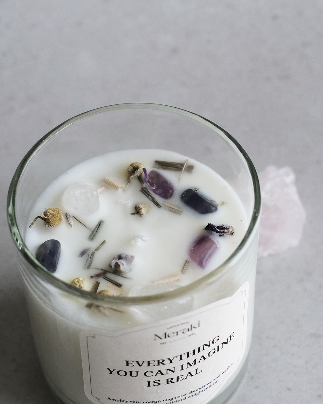 Manifestation Crystal Candle: Blessing Magic A