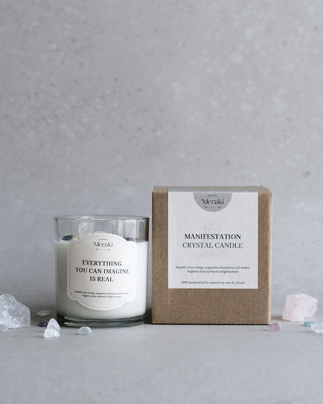 Manifestation Crystal Candle: Blessing Magic A