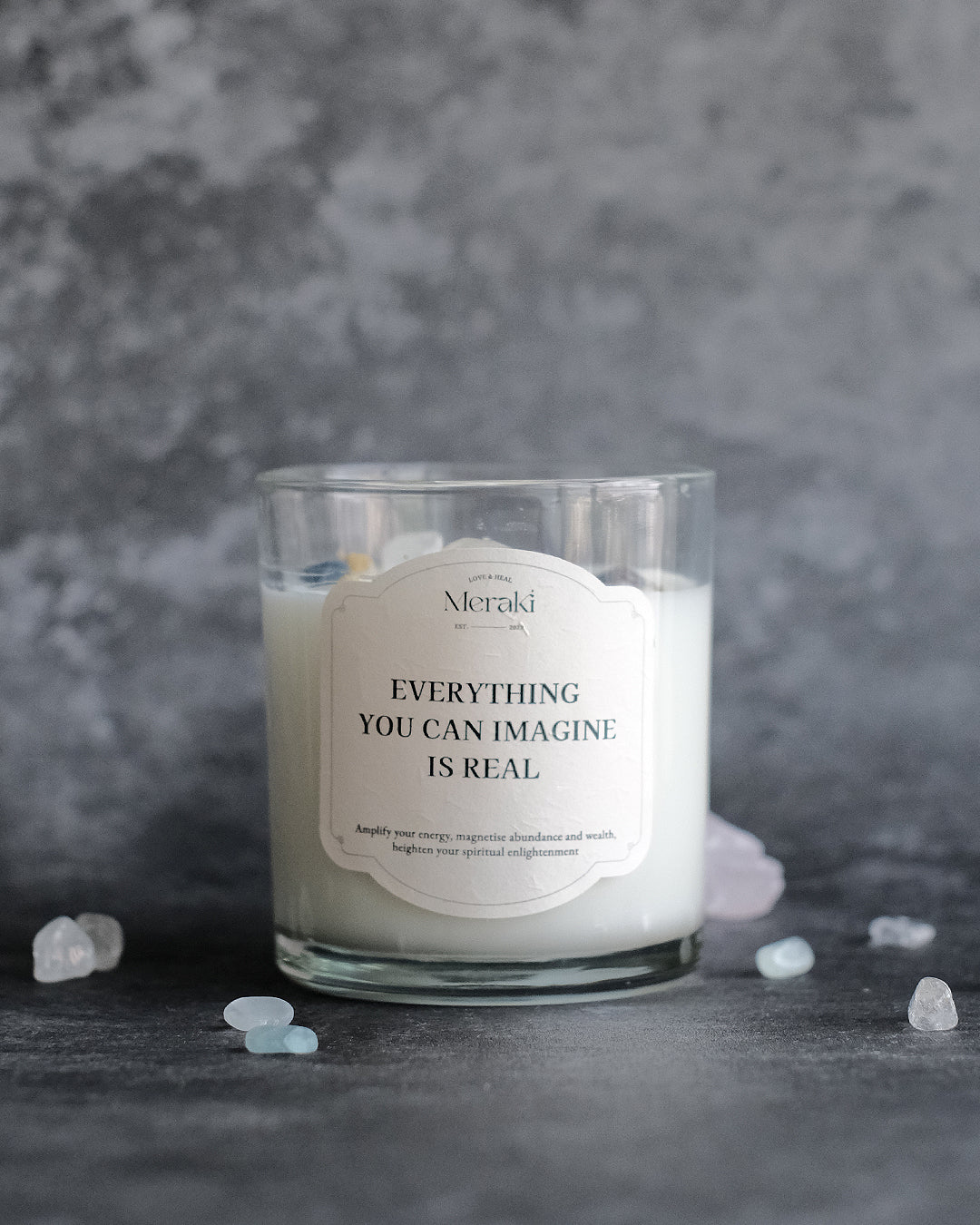 Manifestation Crystal Candle: Blessing Magic A